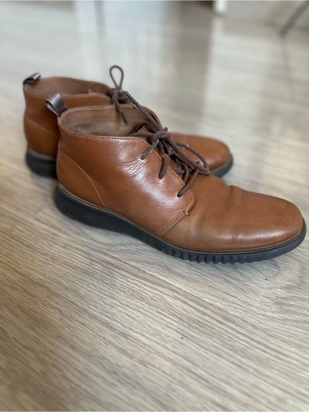 Men's Cole Hann Lace-Up Leather Boots - Brown